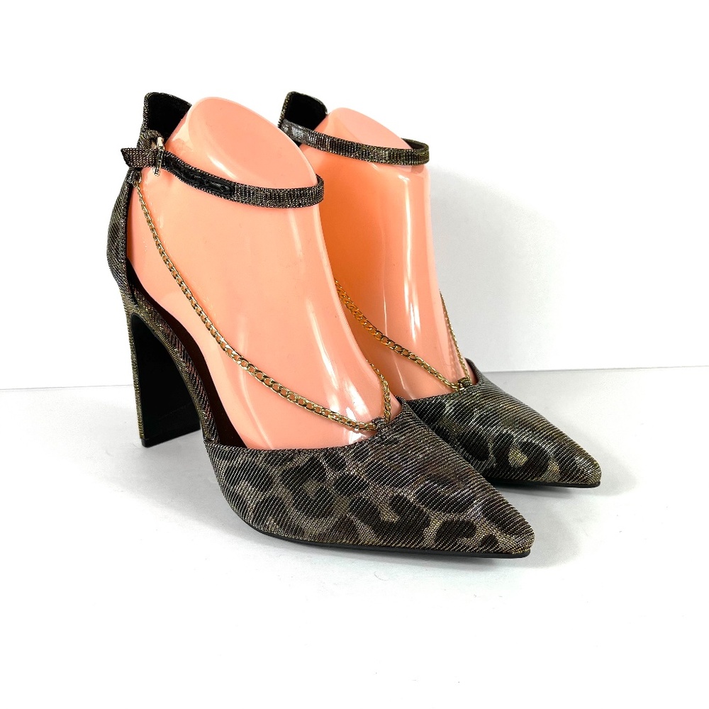 GBG Los Angeles Leopard Metallic Heels